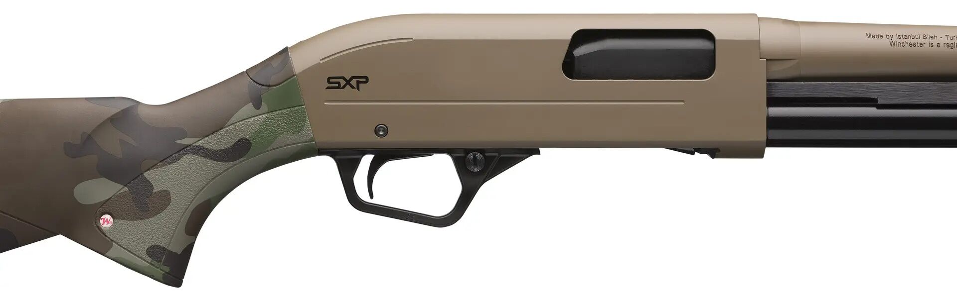 Winchester SXP Defender 12 Gauge 18"Woodland Camo FDE Pump Action Shotgun, 5-Rd