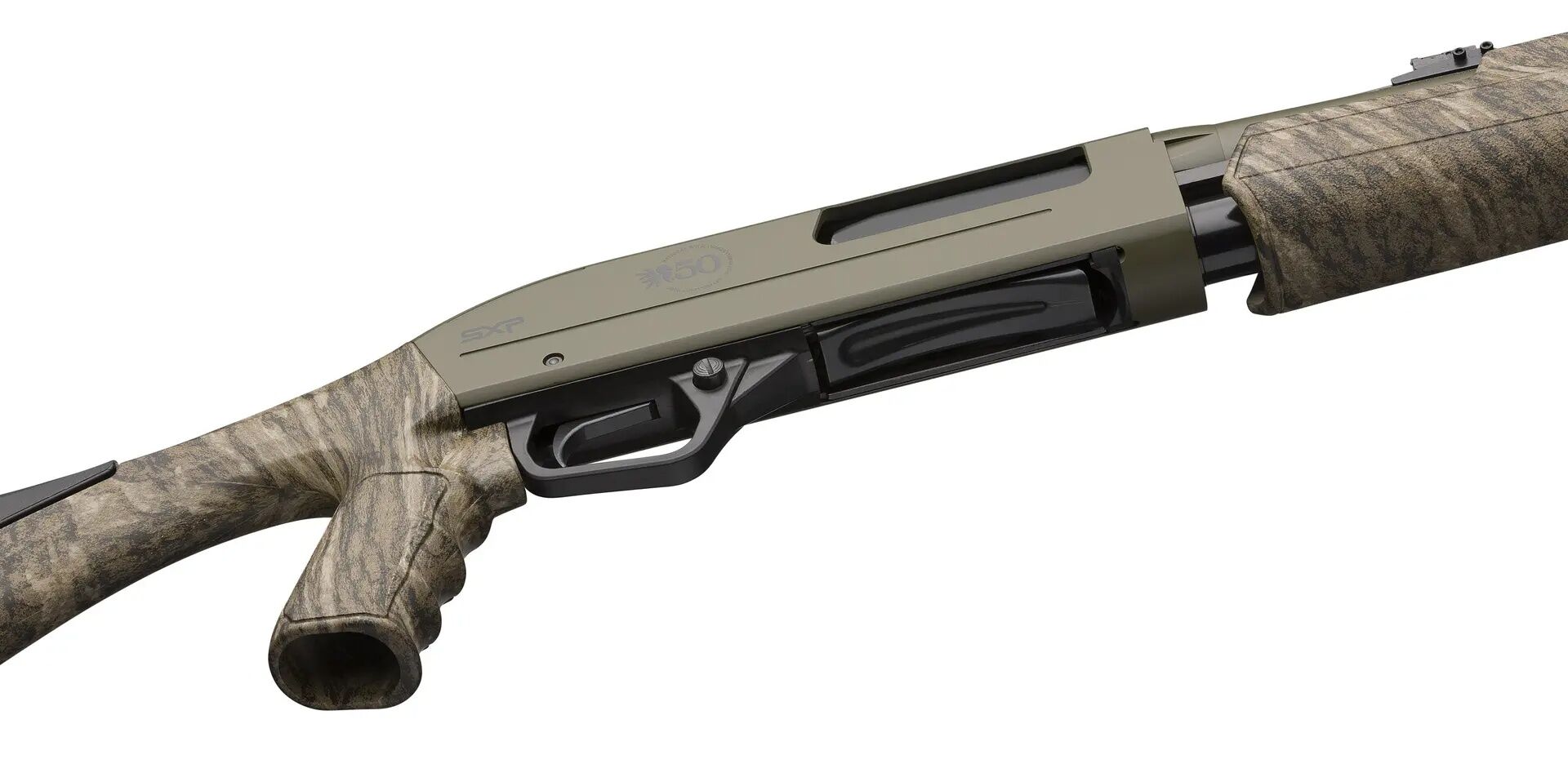 Winchester SXP Long Beard 20 Gauge 24" Mossy Oak Bottomland Camo OD Green Pump Action Shotgun, 5-Rd
