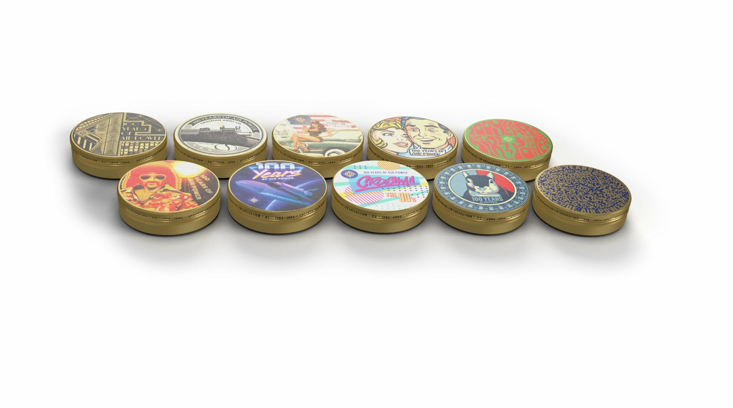 Crosman 100 Year Pellet Tin Set, .177 Caliber, 7.4-Gr, 250-Ct