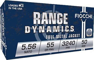 Fiocchi Range Dynamics 5.56 Nato, 55 Grain FMJ, 50-Rd