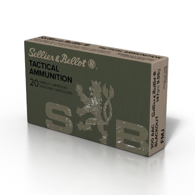 Sellier & Bellot 300 Blackout, 147 Grain FMJ Rifle Ammo, 20-Rd