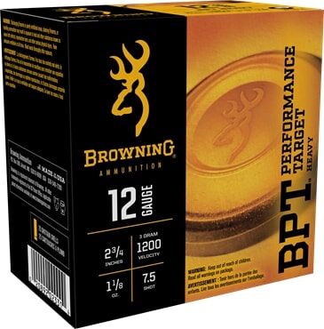 Browning Ammunition BPT Performance Target 12-Ga 2.75-In 1-1/8-Oz Shotshell, 25-Rd