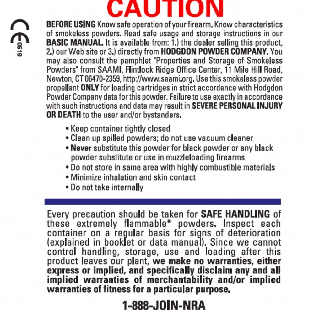 Hodgdon Benchmark Rifle Powder, 8-Lb