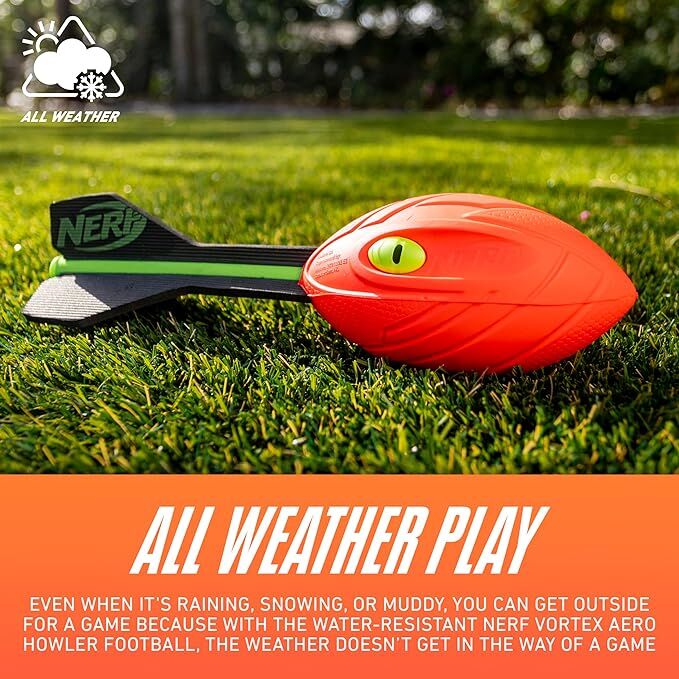 NERF Vortex Aero Howler Red Foam Football