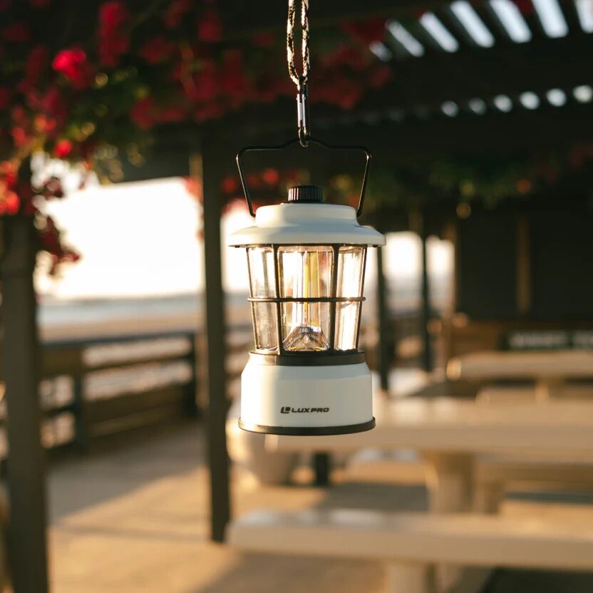 LUXPRO LP1535 Black Retro LED Lantern, 265 Lumen