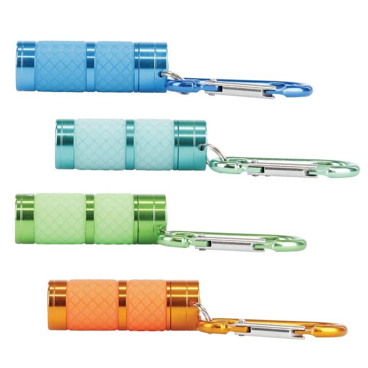 LuxPro Glow-In-The-Dark 25 Lumen LED Keychain Flashlight Assorted Colors