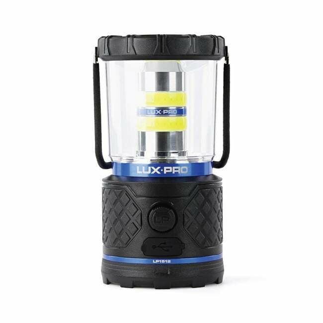 LuxPro Rechargable Dual-Power 1100 Lumen Led Lantern With Usb Port