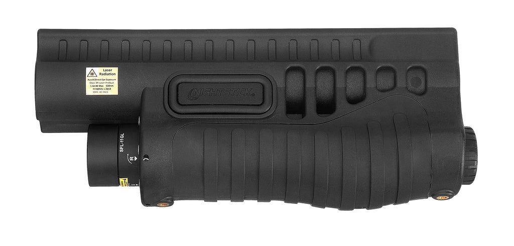 Nightstick Shotgun Forend Light with Green Laser for Mossberg 500/590/Shockwave