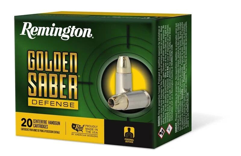 Remington Golden Saber Defense .357 Mag, 125 Grain Brass Jacketed Hollow Point Pistol Ammo, 20-Rd