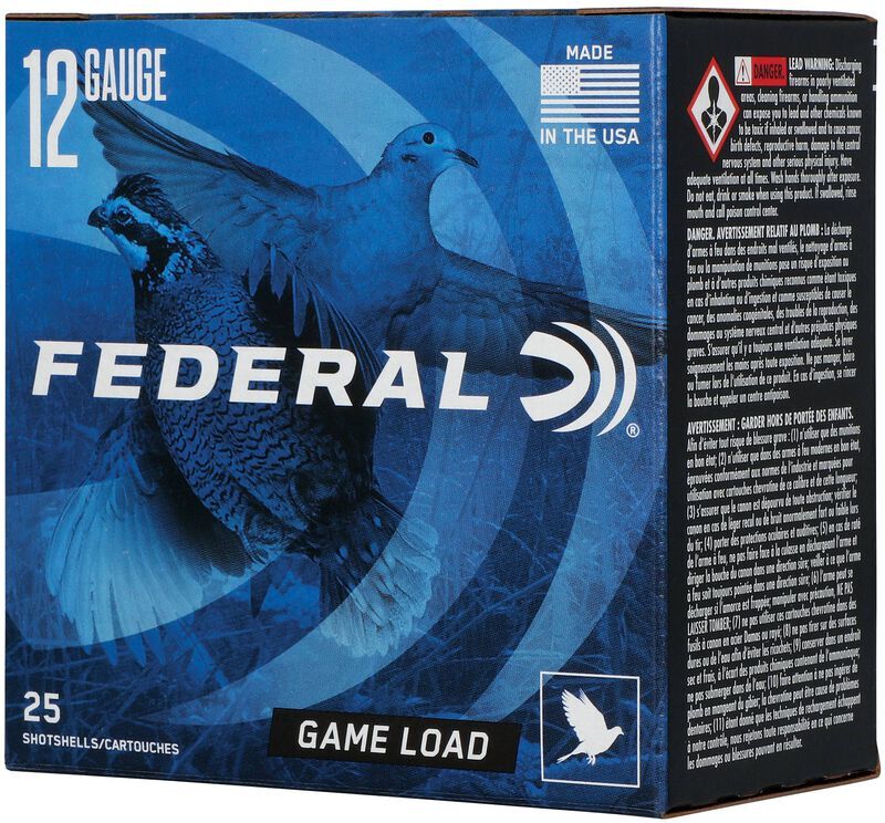 Federal Game Load Upland 12 Gauge 2 3/4" #8 Shot, 1-Oz, 25-Rd
