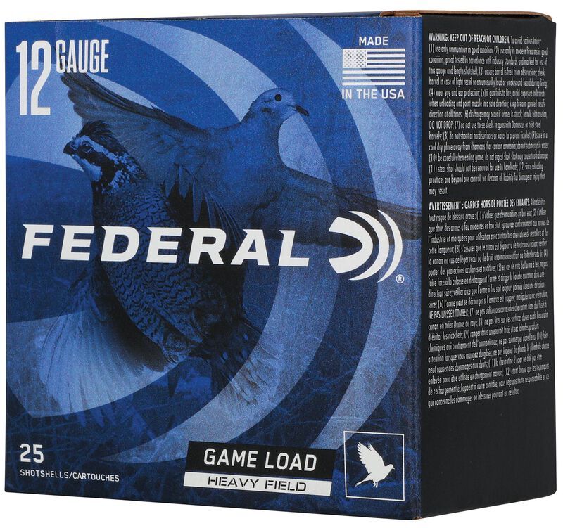 Federal Game Load Upland Heavy Field 12 Gauge 2 3/4" #7.5 Shot, 1 1/8-Oz, 25-Rd