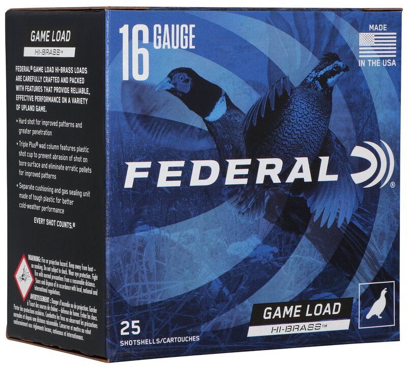 Federal Premium Game Load Upland 16-Ga 2 3/4" 7.5 Shot, 1 1/8-Oz, 25-Rd