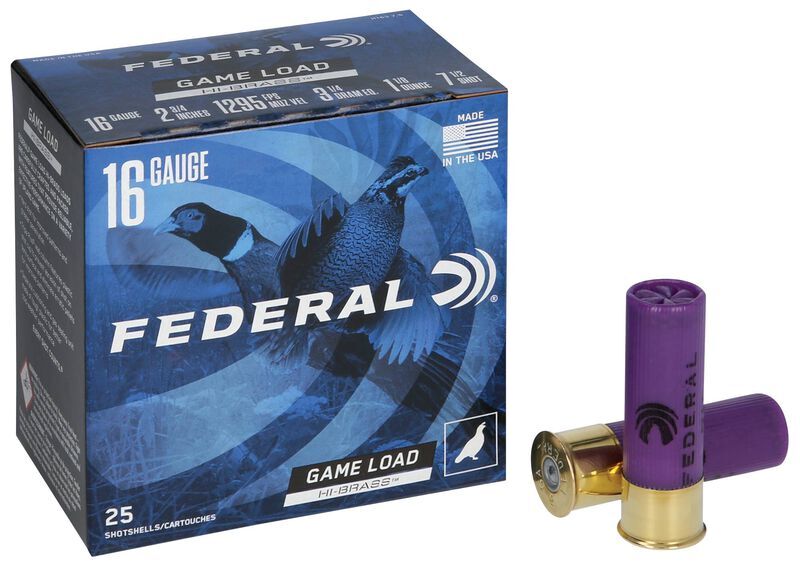 Federal Premium Game Load Upland 16-Ga 2 3/4" 7.5 Shot, 1 1/8-Oz, 25-Rd