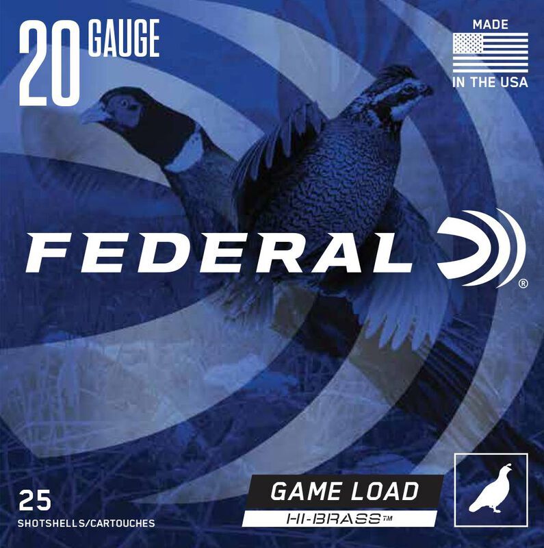 Federal Game Load Upland Hi-Brass 20 Gauge 2 3/4" #7.5 Shot, 1-Oz, 25-Rd
