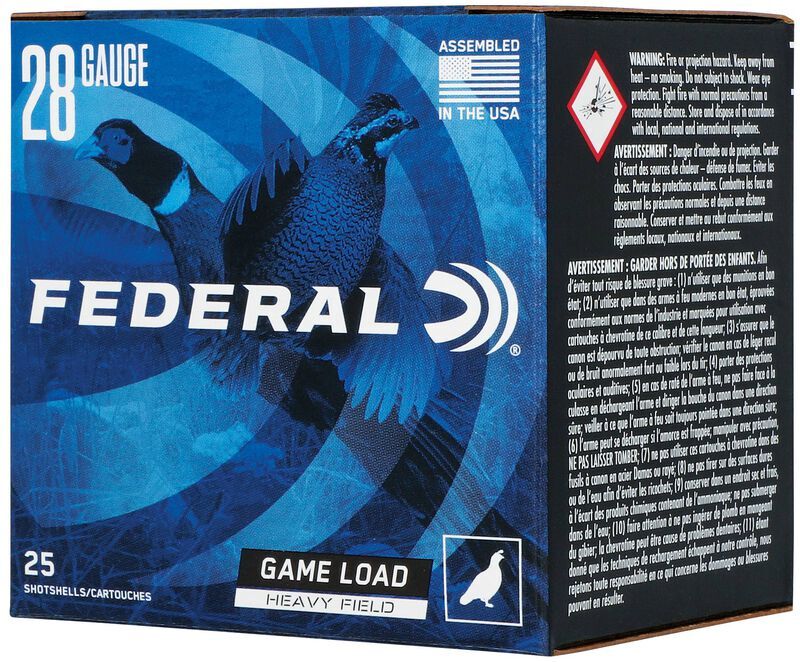 Federal Game Load Upland Hi-Brass 28 Gauge 2 3/4" #6 Shot, 1-Oz, 25-Rd