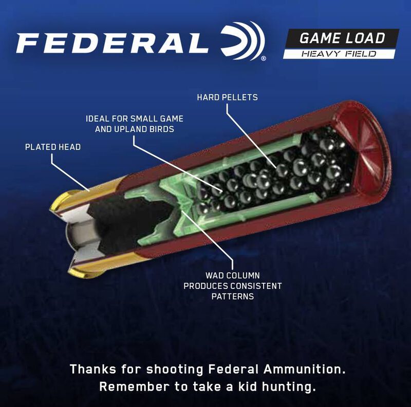 Federal Game Load Upland Hi-Brass 28 Gauge 2 3/4" #6 Shot, 1-Oz, 25-Rd