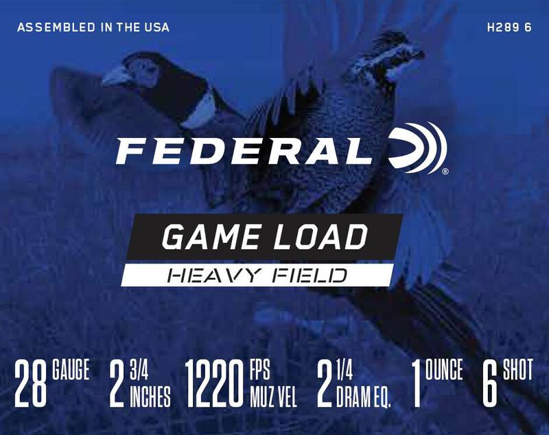 Federal Game Load Upland Hi-Brass 28 Gauge 2 3/4" #6 Shot, 1-Oz, 25-Rd