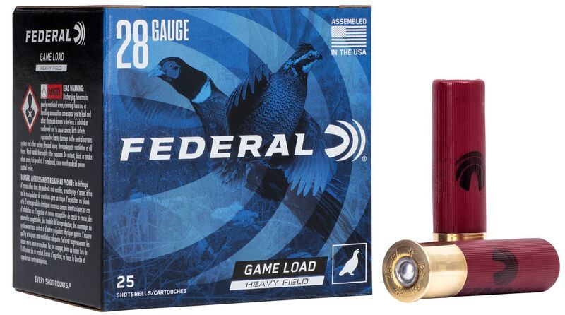 Federal Game Load Upland Hi-Brass 28 Gauge #6 Shot, 2 3/4-In, 25-Rd