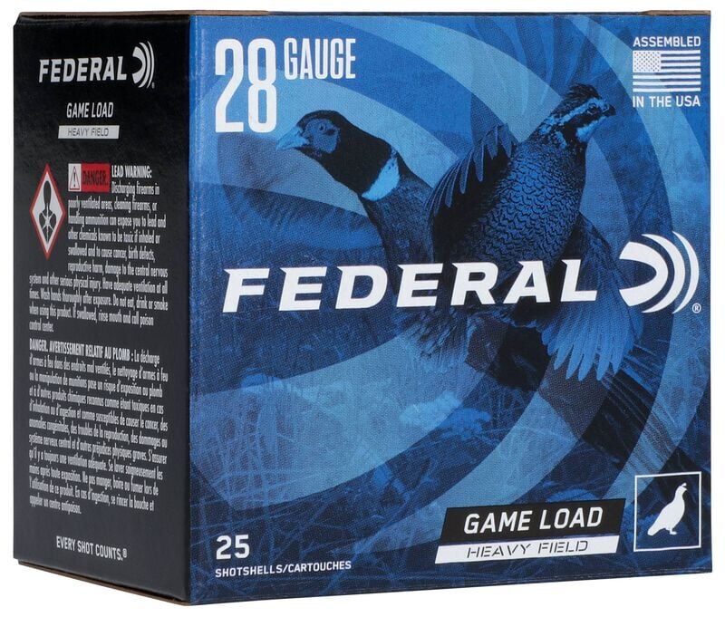 Federal Premium Upland Hi-Brass 28 Gauge 2 3/4" 7.5 Shot, 1-Oz, 25-Rd