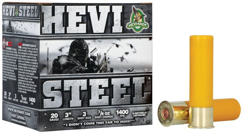HEVI-Shot Hevi-Steel 20 Gauge #3 Shot Shotshells, 3-In, 25-Rd