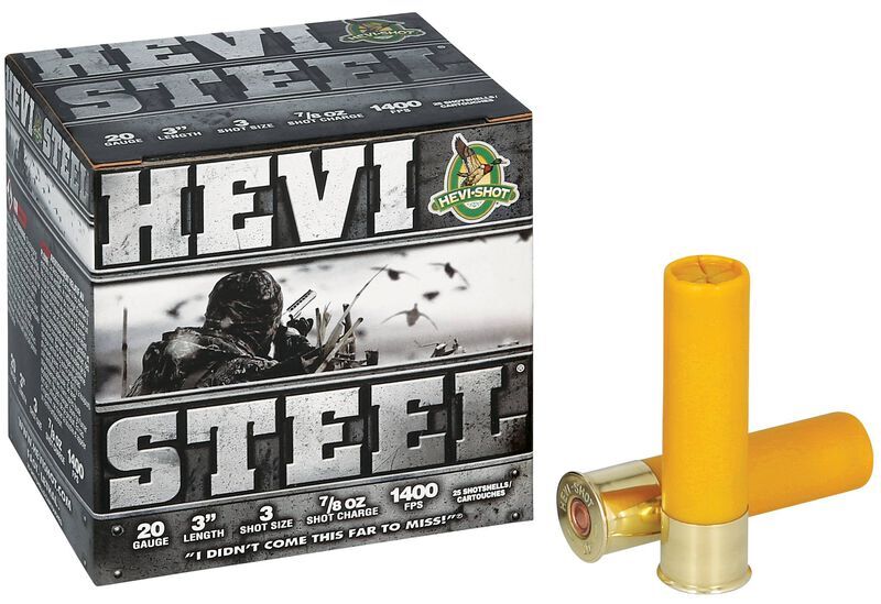 HEVI-Shot Hevi-Steel 20 Gauge #3 Shot Shotshells, 3-In, 25-Rd