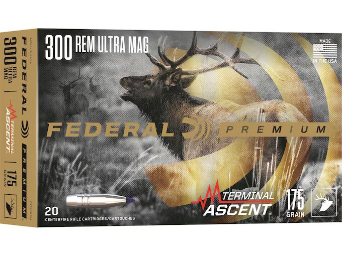 Federal Terminal Ascent .300 Rem Ultra Mag, 175 Grain Terminal Ascent Rifle Ammo, 20-Rd
