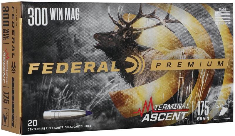 Federal Terminal Ascent .300 Win Mag, 175 Grain Terminal Ascent Rifle Ammo, 20-Rd