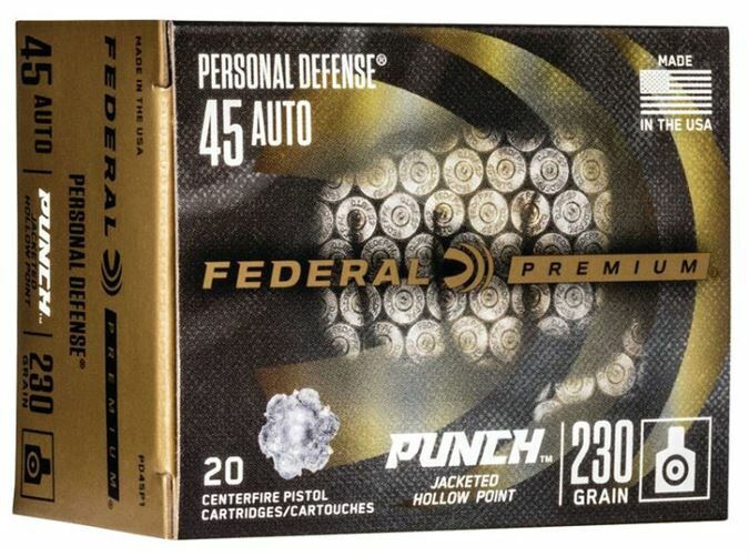 Federal .45 ACP, 230 Grain, JHP, Nickel Plated Brass Case Ammunition - 20 Rounds