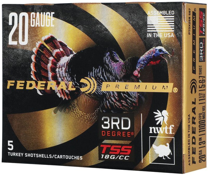 Federal 3rd Degree With Heavyweight TSS 20 Gauge 3" #5/#6/#7 Shot, 1 1/2-Oz, 5-Rd