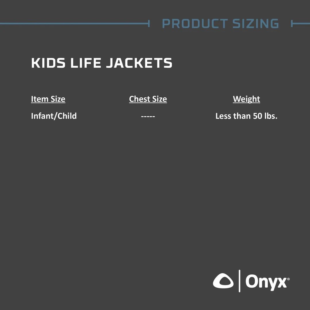 Onyx Infant/Child General Purpose Blue Life Jacket