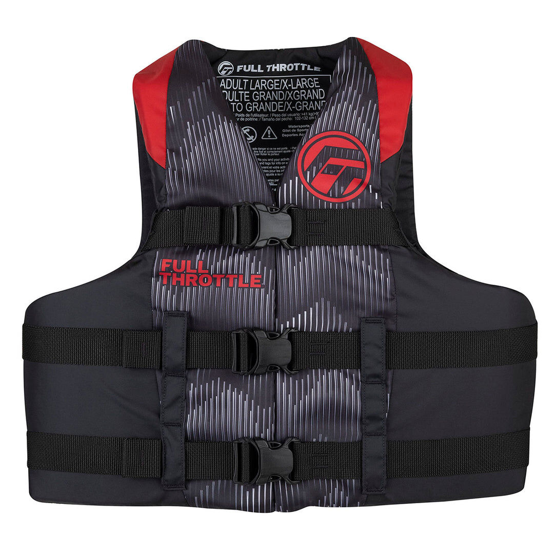 Full Throttle Adult Red Or Blue Nylon Life Jacket