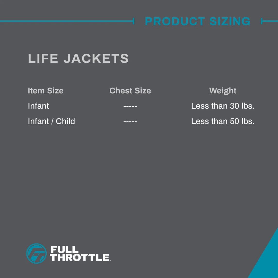 Full Throttle Red Infant's Nylon Life Jacket