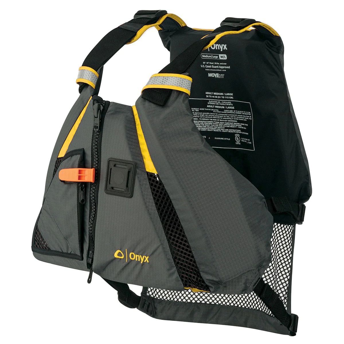 Onyx MoveVent Dynamic Yellow/Gray Life Jackey X-Large/2X-Large