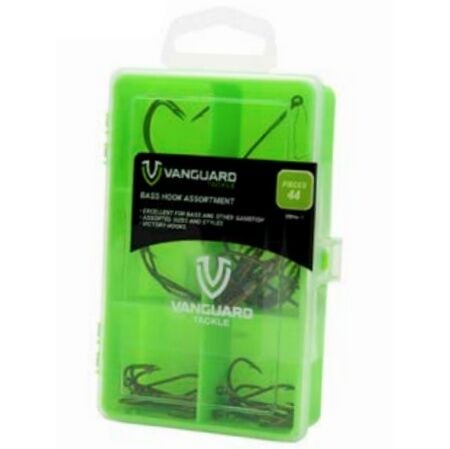 Vanguard Tackle Bass Fishing Hook Assortment, 44-Pk