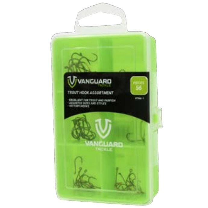 Vanguard Tackle Trout Fishing Hook Assortment, 56-Pk