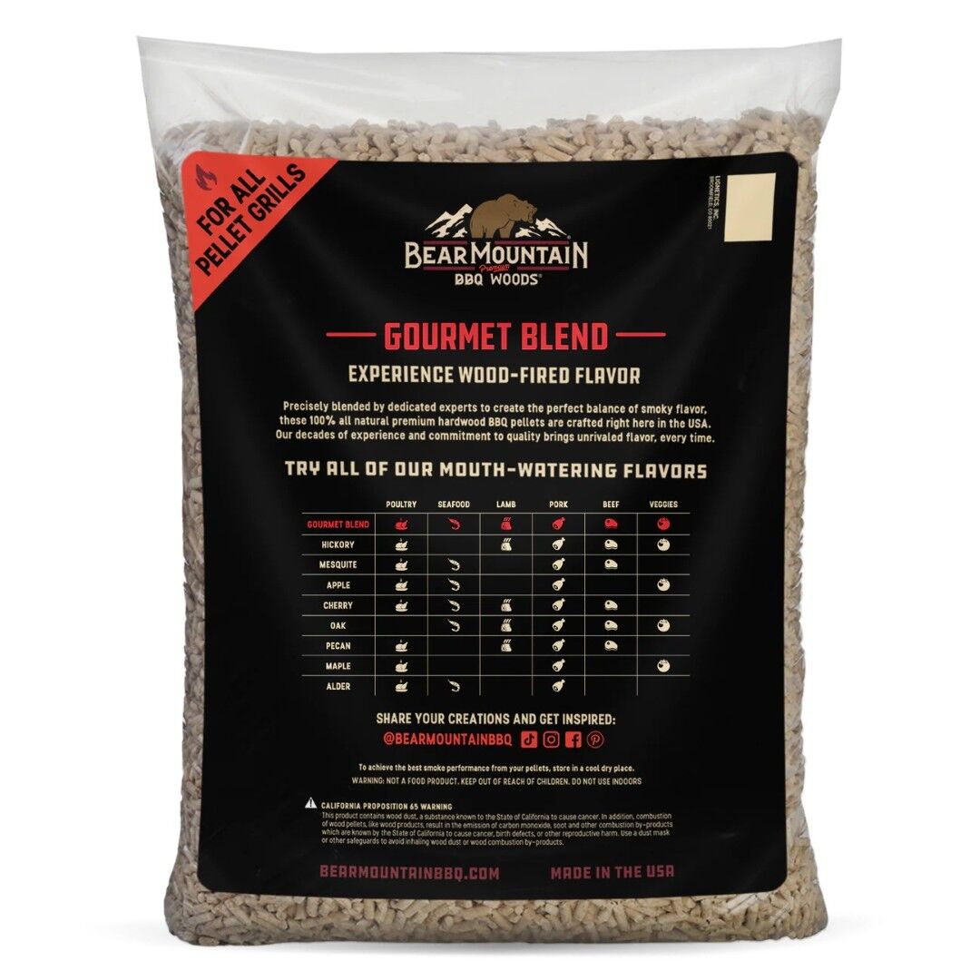 Bear Mountain Gourmet Blend BBQ Wood Pellets, 40 lb.