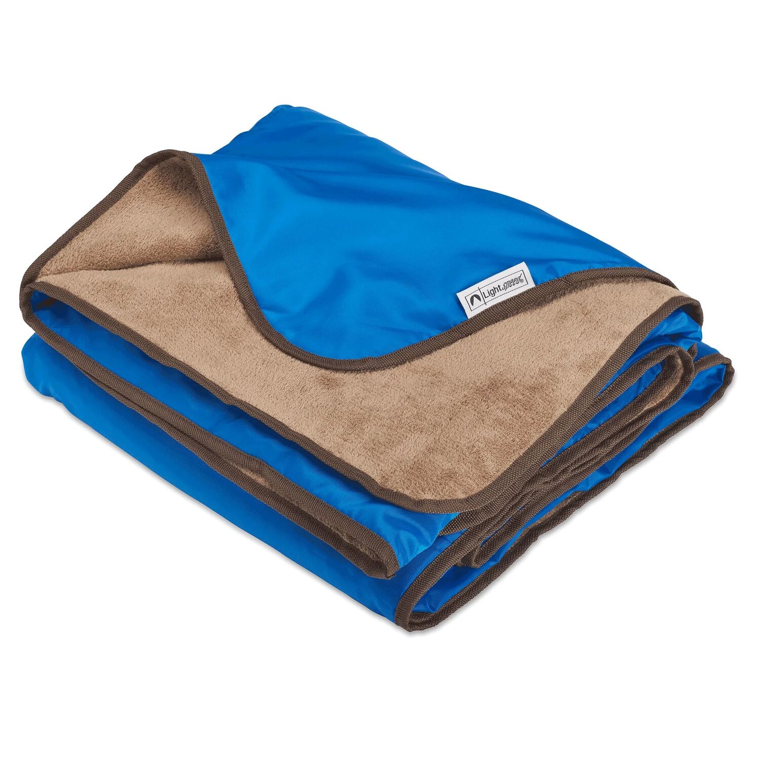 Lightspeed Plush Waterproof Stadium Blanket in Blue