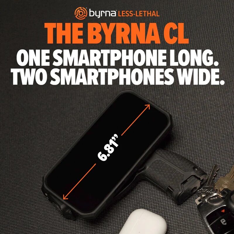 Byrna CL Safety Orange Launcher Universal Kit, 5-Rd