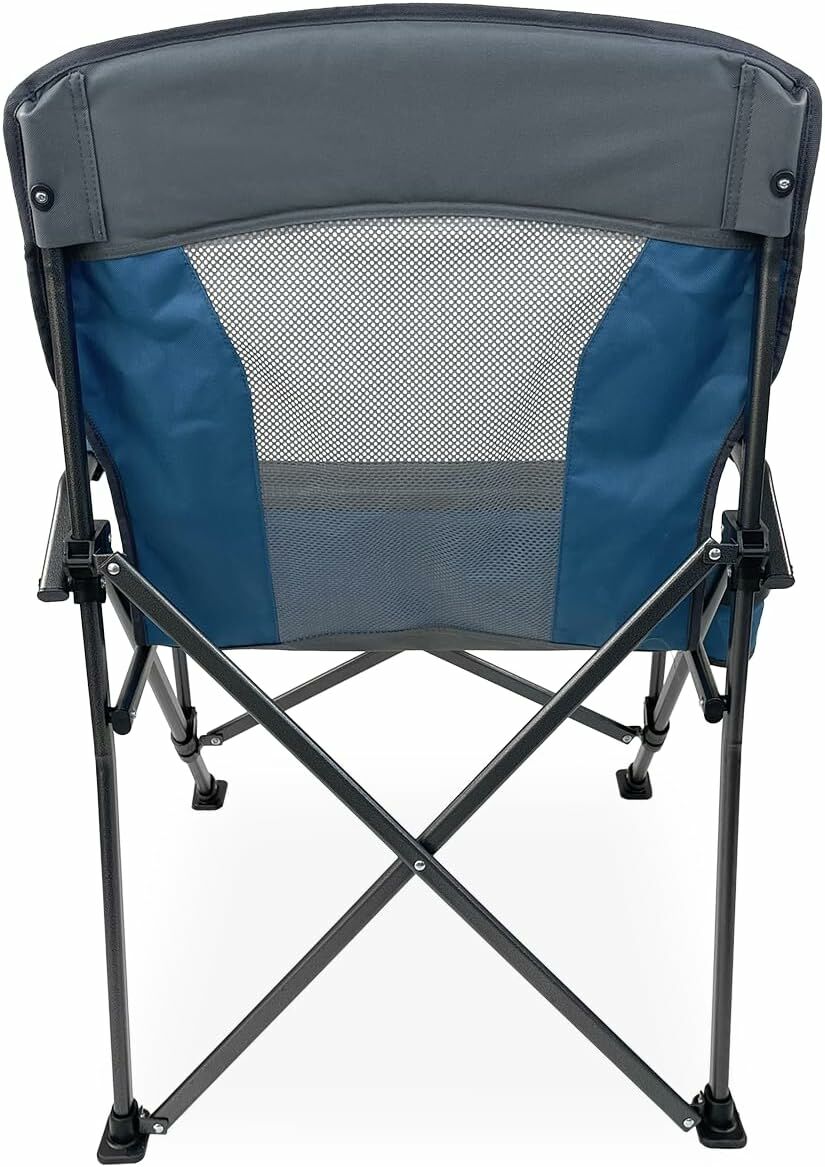 Black Sierra Alpha Hard Arm Camping Chair in Blue