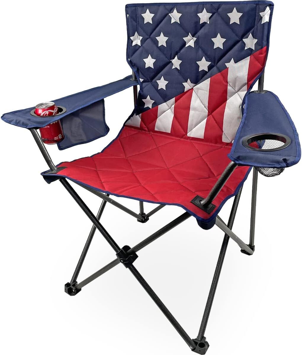 Black Sierra XL US Flag Chair