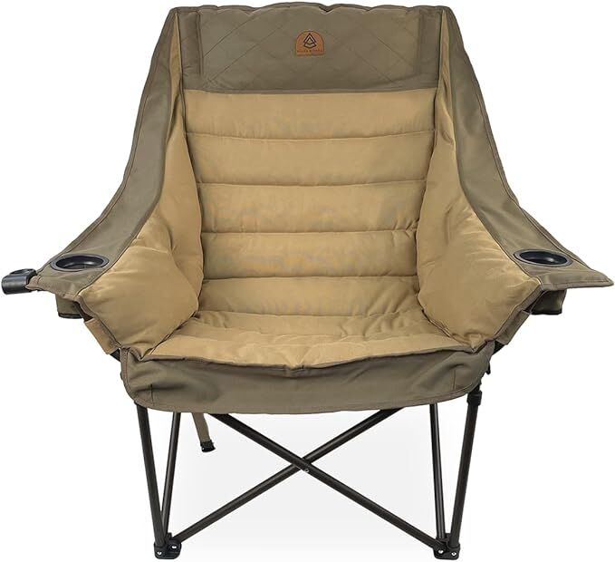 Black Sierra Tan Deluxe Padded Camp Chair, X-Large