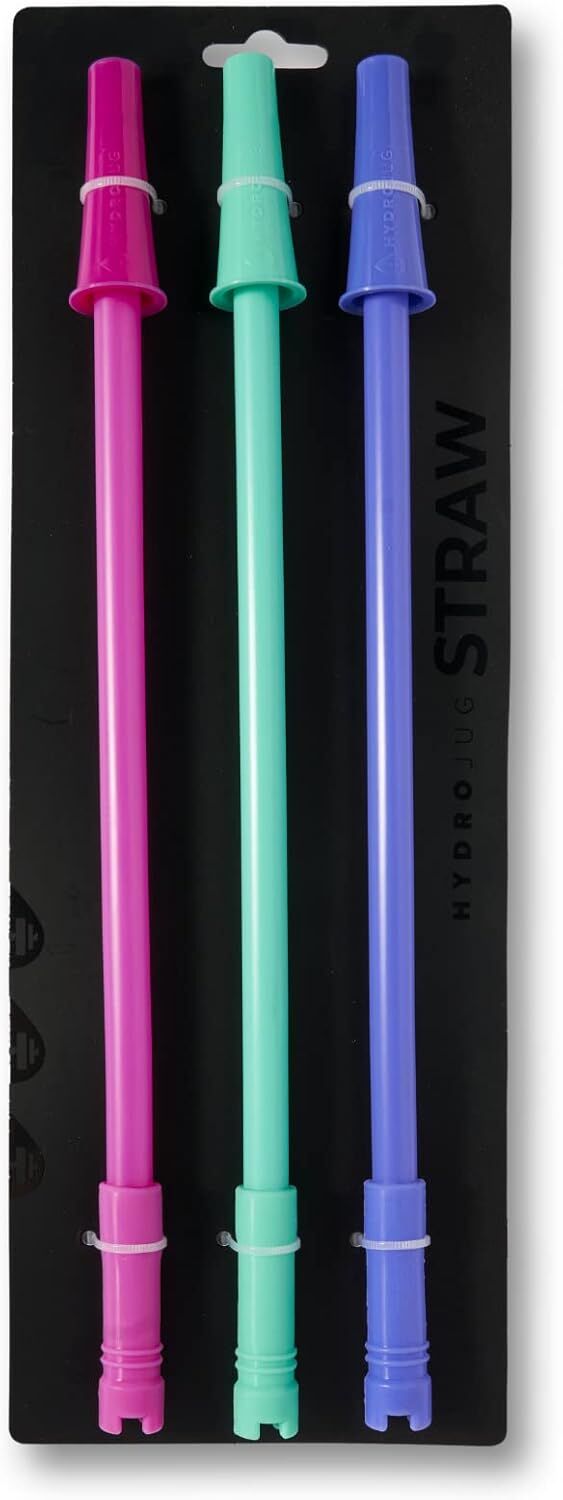 HydroJug Tropic Reusable Silicone Straws, 3-Pk