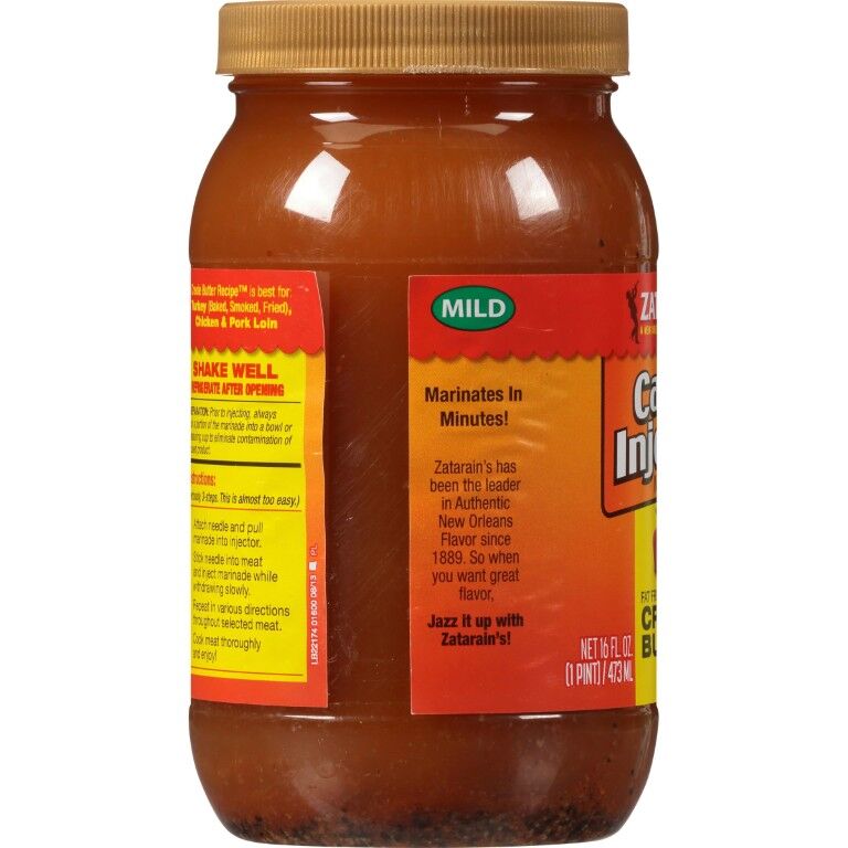 Zatarain's Cajun Injector Creole Butter Recipe Injectable Marinade Refill, 16-Oz