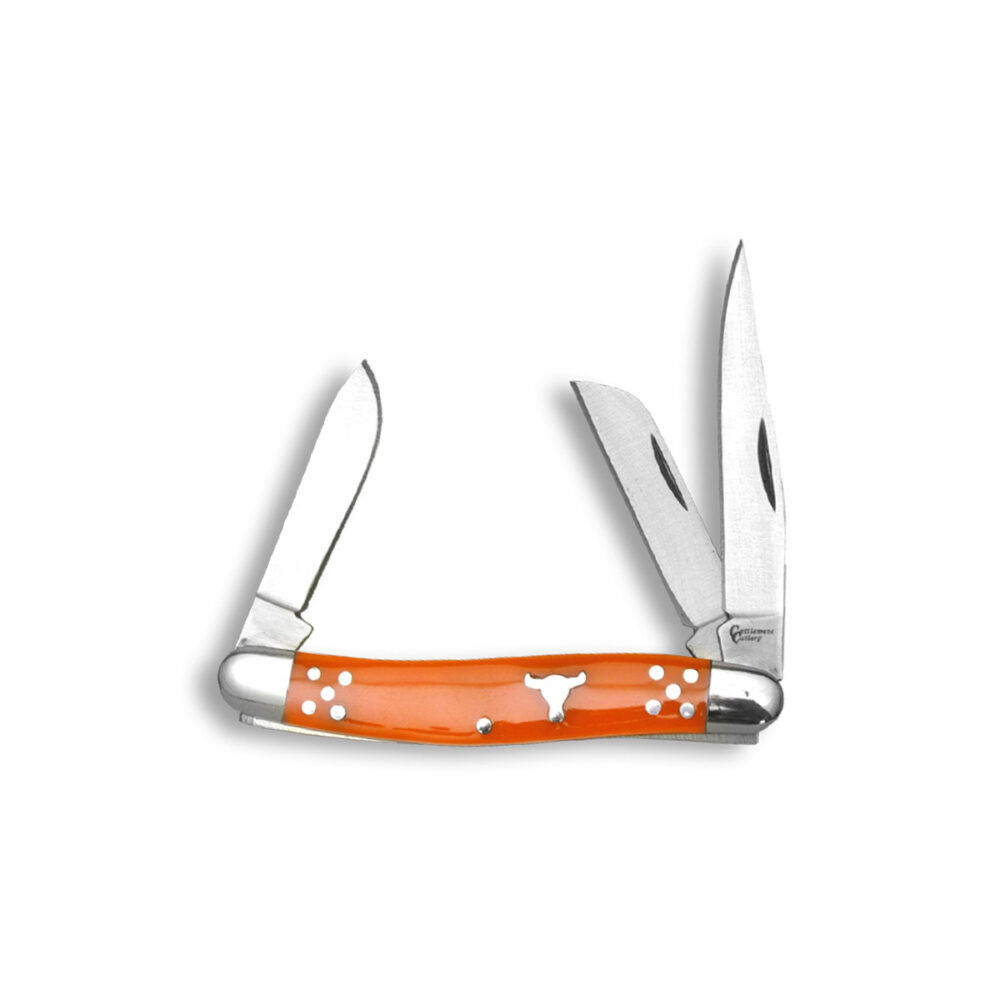 ABKT Cattleman Stockman Cattle Traditional Burnt Orange Knife