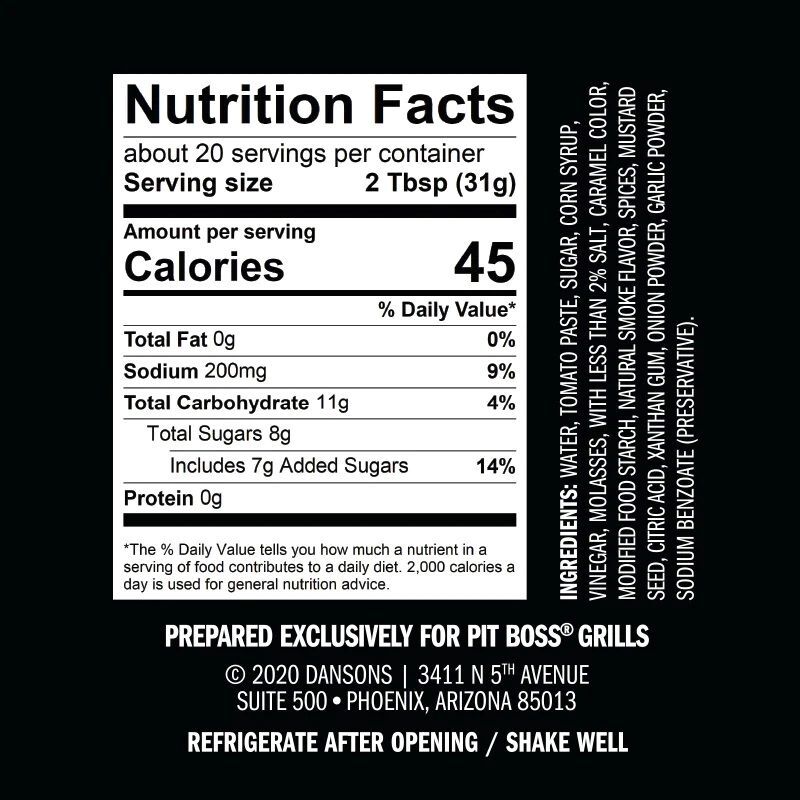 Pit Boss Kansas City Maple & Molasses BBQ Sauce, 20-Oz
