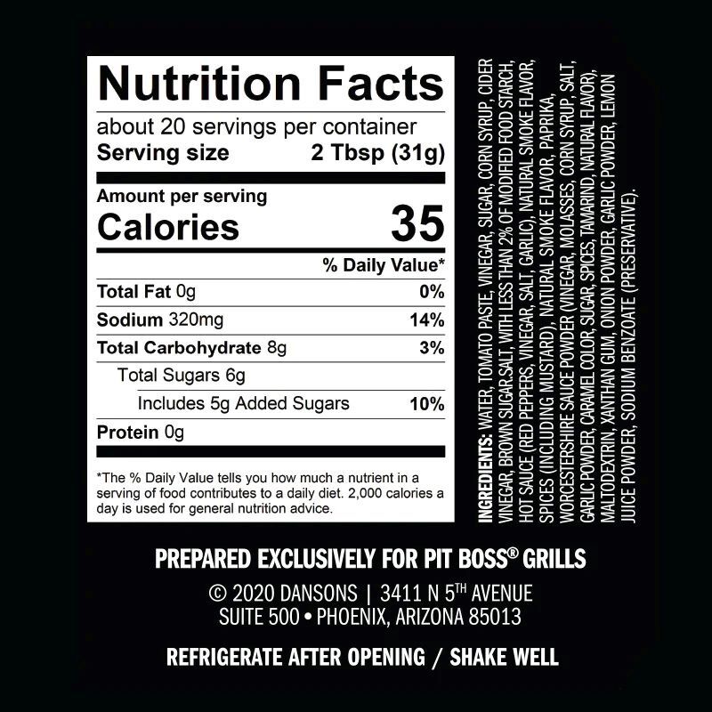Pit Boss Memphis Hickory & Vinegar BBQ Sauce, 20-Oz
