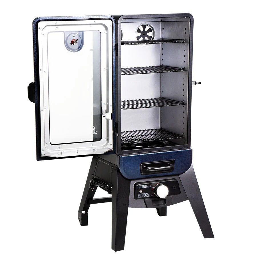 Pit Boss 3-Series Analog Vertical Smoker, Blue Hammertone