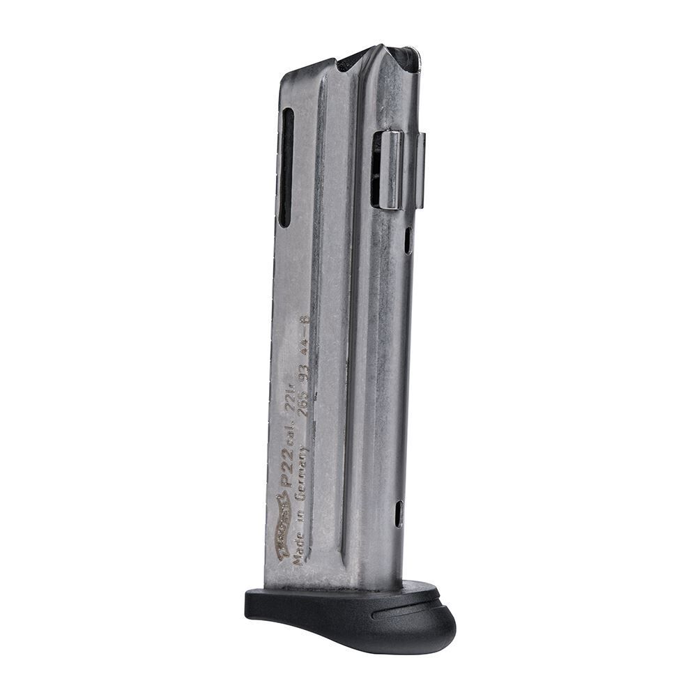 Walther P22Q .22 LR Magazine With Ergonomic Rest, 10-Rd