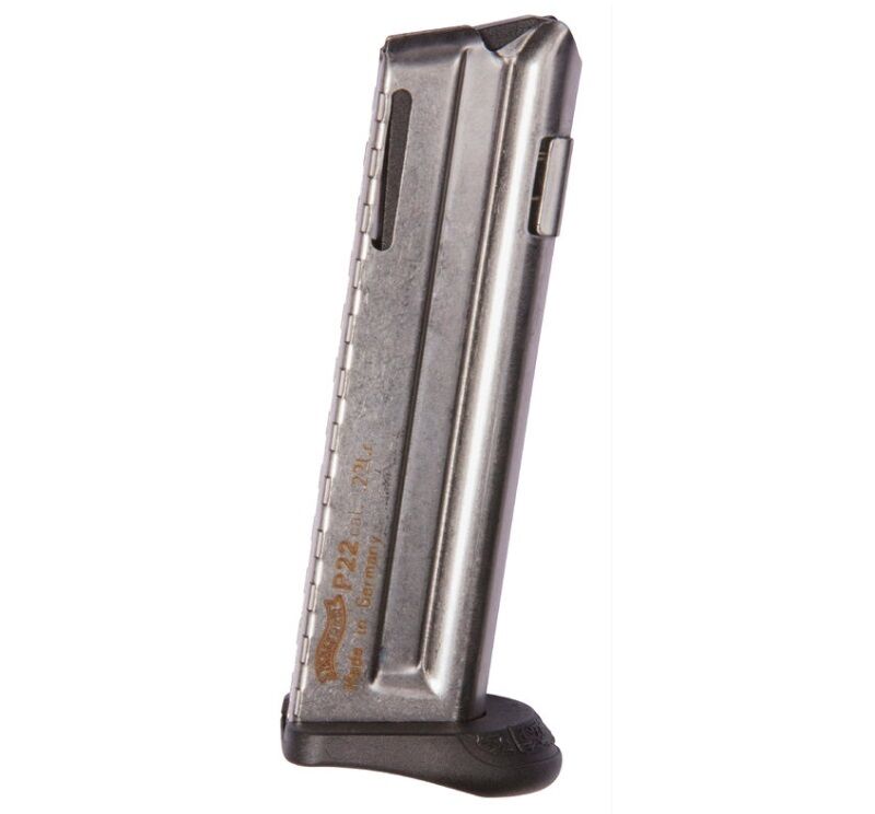 Walther P22Q .22 LR Magazine With Ergonomic Rest, 10-Rd