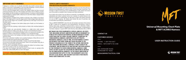 Mission First Tactical Chest Plate & ACHRO Harness, XL-3XL